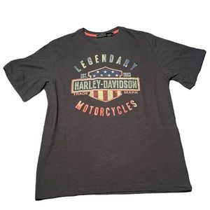 Harley Davidson Red white and Blue theme shirt Size XL